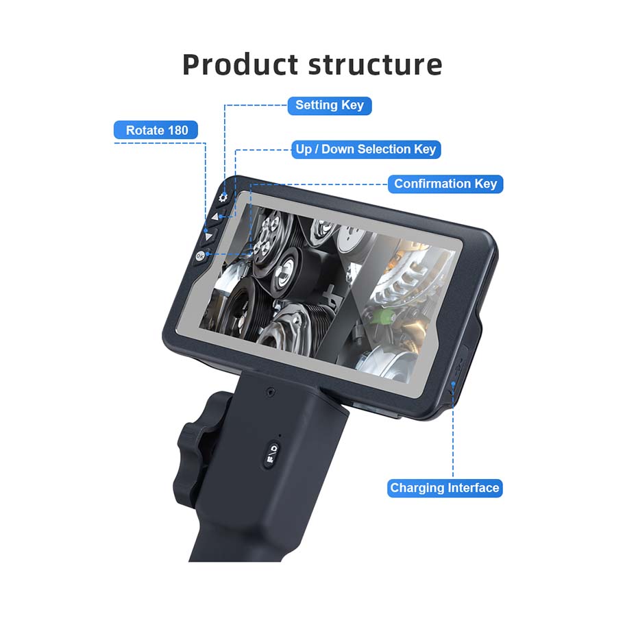 Borescope With Articulating Head 8.5mm High Temperature Protection Best Automotive Borescope Manufacturer