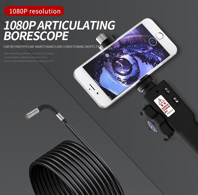 Articulating Borescope For Iphone, Articulating Borescope, Snake Camera  Iphone Factory