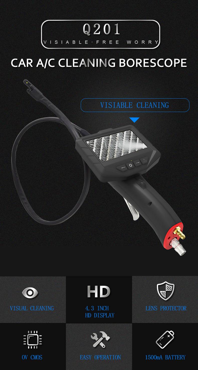 Video Borescope Side Spray Industrial Endoscope IP67 Waterproof Automotive Endoscope Factory