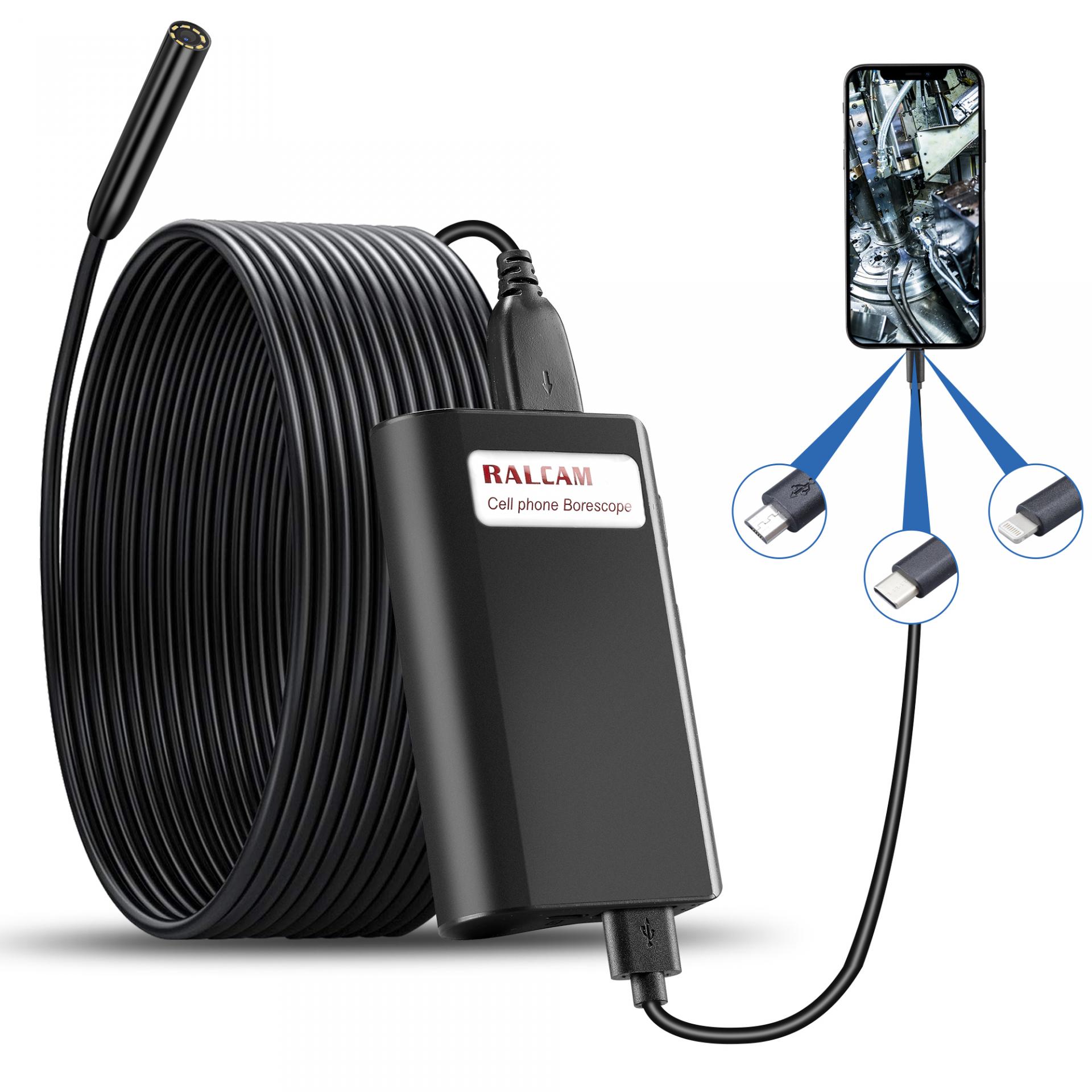 Best Quality 3.5m Tube Borescope for Android High Temperature Protection Borescope Iphone 8.5mm USB Borescope Factory