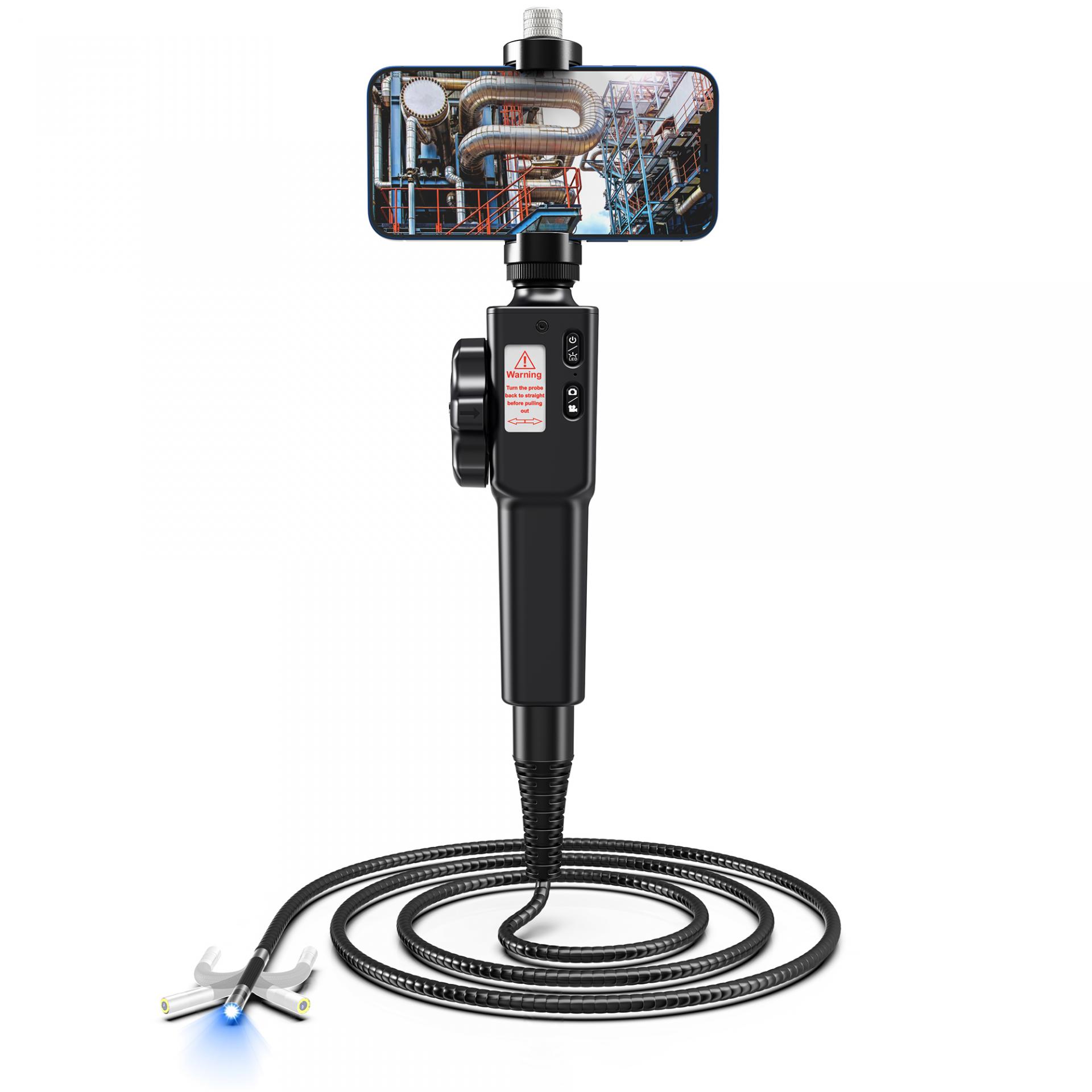 Articulating Borescope 1080P Endoscope Camera for Android 180° Snake Camera Iphone