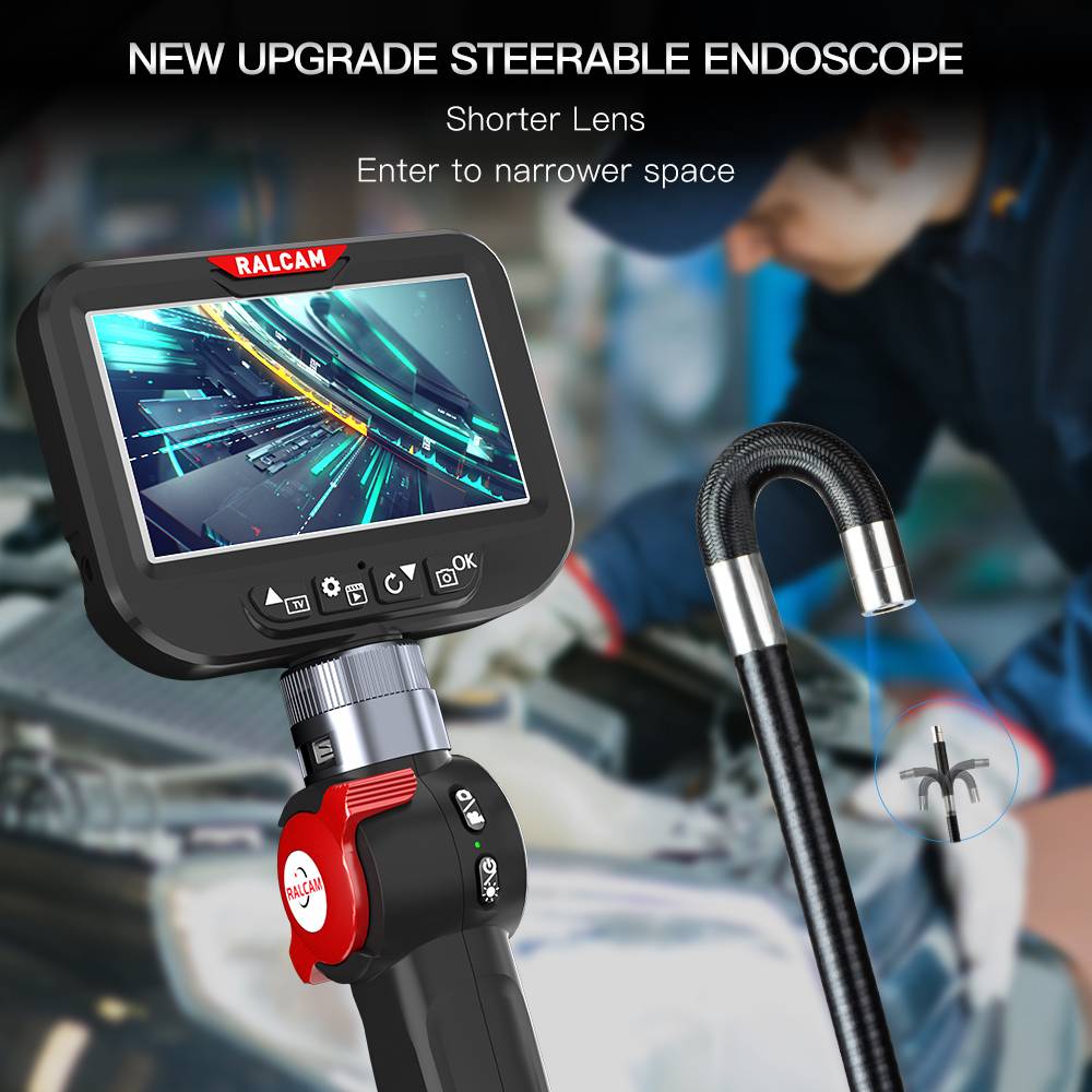 Ralcam New Version 2Mp Hd Android Endoscope 8.5Mm Automotive Articulating Borescope Factory