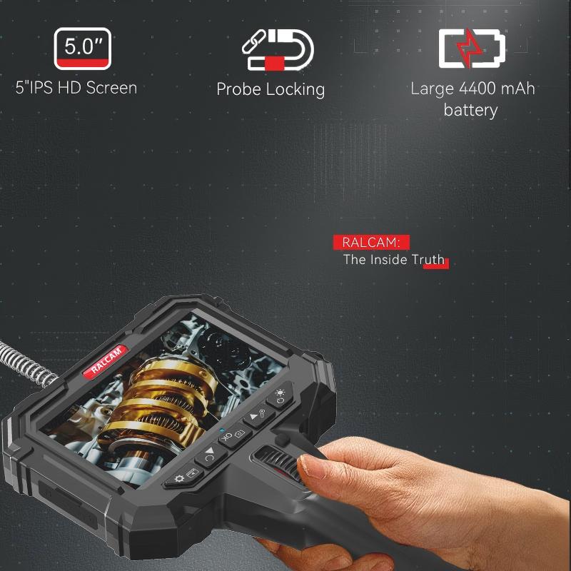 N505 RALCAM 5.5mm Articulating Borescope 2-Way Automotive Inspection Camera with 1.5m Flexible Snake Tube