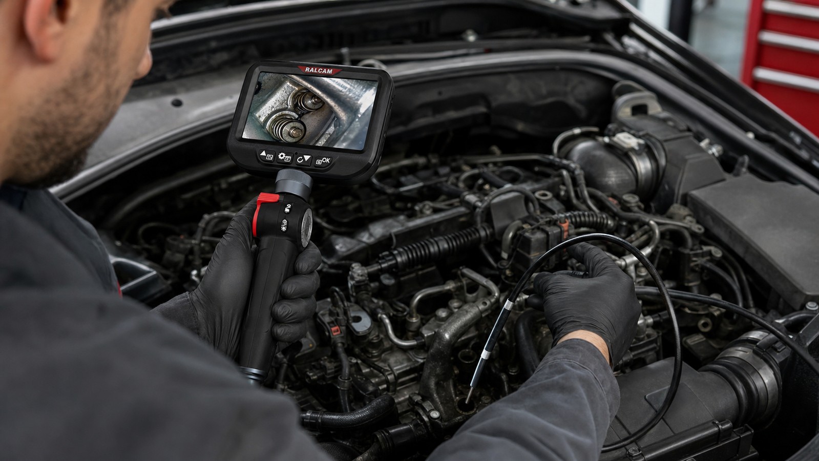H408B Articulating Borescope for Vehicle and Pipe Inspection