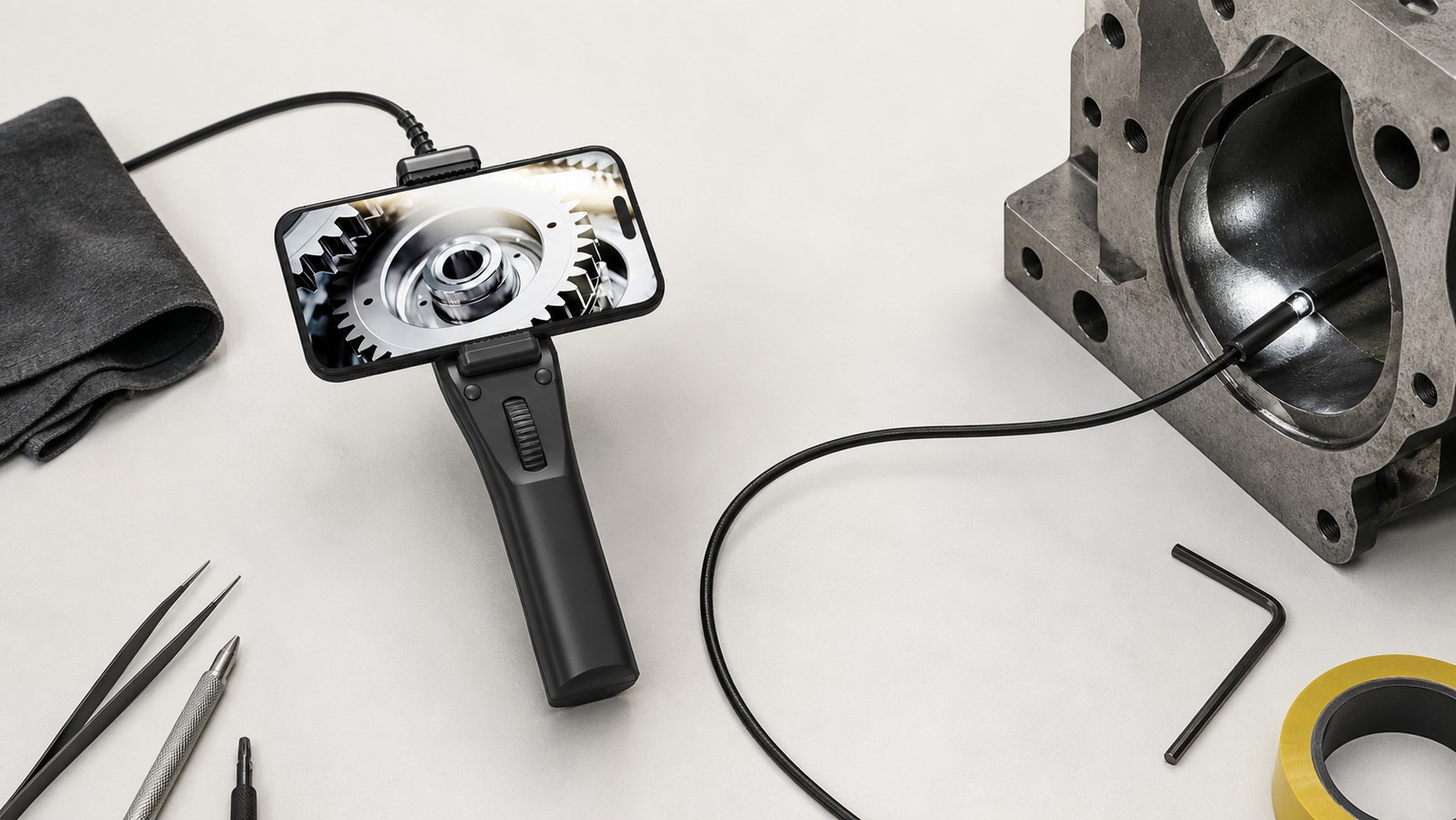 How should buyers select a two-way endoscope for confined access?